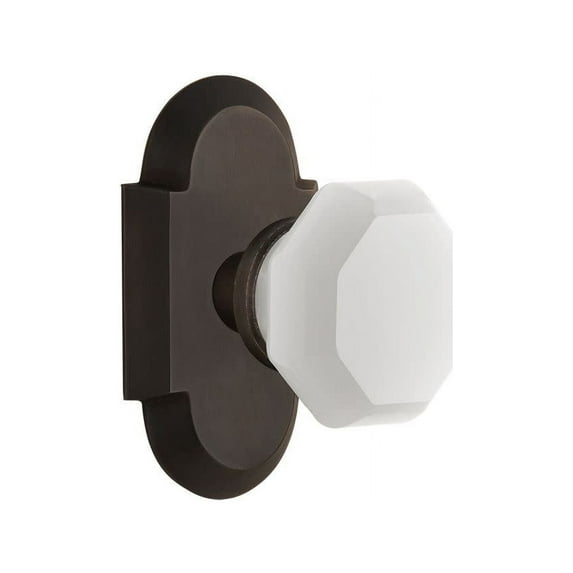 Nostalgic Warehouse Cotwaw_Dd_Na_Nk Cottage Solid Brass Rose Dummy Door Knob Set - Bronze