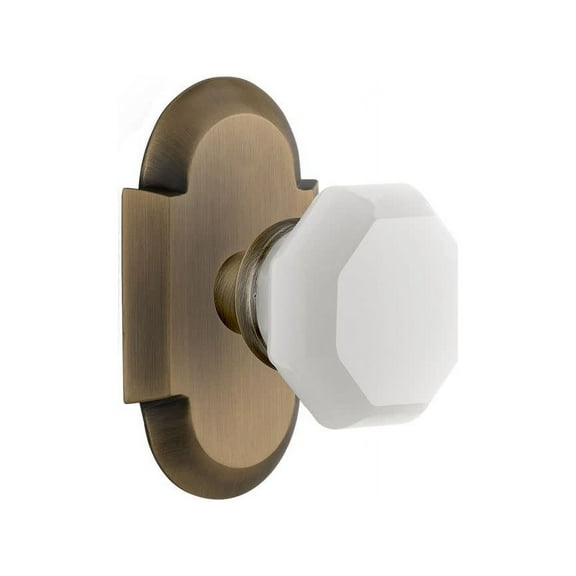 Nostalgic Warehouse Cotwaw_Psg_234_Nk Cottage Solid Brass Rose Passage Door Knob Set -