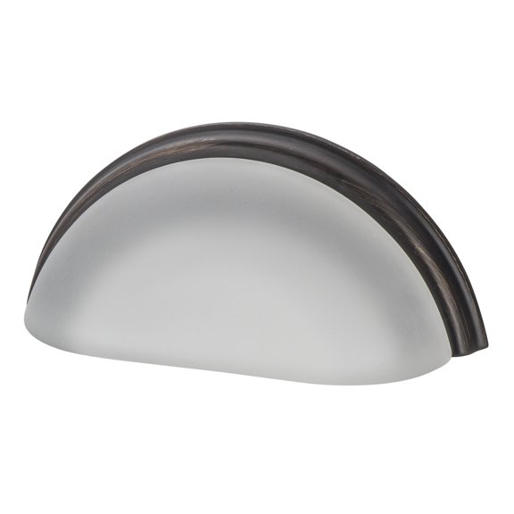 Nostalgic Warehouse Cplcfr Crystal Frosted 3" Center To Center Cup Cabinet Pull - Bronze