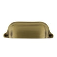 thumbnail image 1 of Nostalgic Warehouse Cplfrm_L Farmhouse 3-1/2" Center To Center Cup Cabinet Pull - Brass, 1 of 7