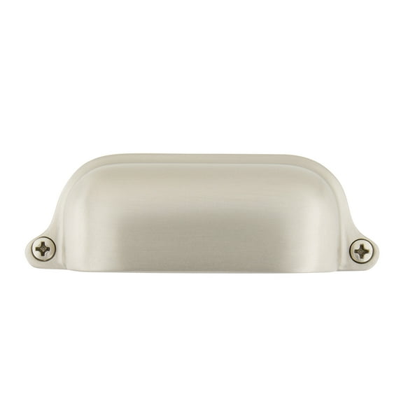 Nostalgic Warehouse Cplfrm_L Farmhouse 3-1/2" Center To Center Cup Cabinet Pull - Nickel