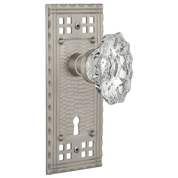 Nostalgic Warehouse Cracha_Mrt_214_Kh Vintage Chateau Fluted Crystal Vintage Skeleton Key