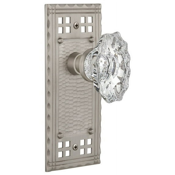 Nostalgic Warehouse Cracha_Psg_234_Nk Vintage Chateau Fluted Crystal Passage Door Knob Set