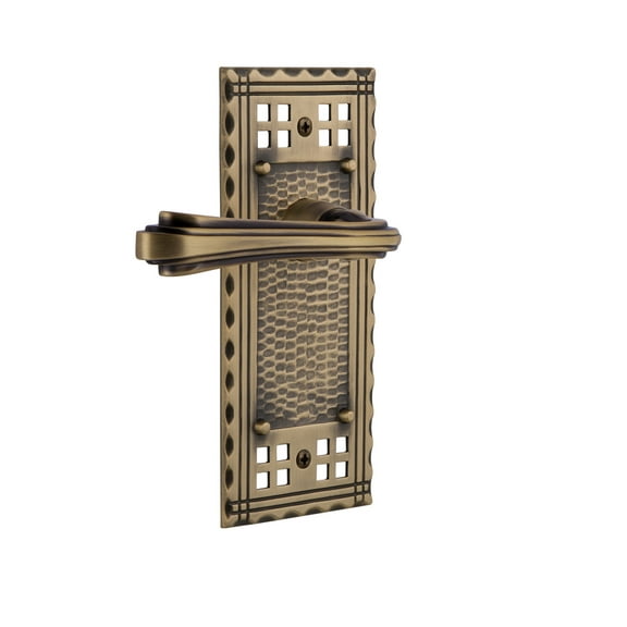 Nostalgic Warehouse Craflr_Dd_Nk Fleur Non-Turning Two-Sided Lever Set - Brass