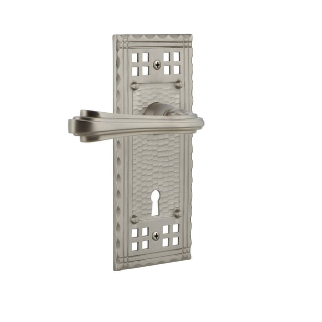 Nostalgic Warehouse Craflr_Prv_234_Kh Fleur Privacy Door Lever Set - Nickel