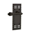 thumbnail image 1 of Nostalgic Warehouse Craflr_Prv_234_Nk Fleur Privacy Door Lever Set - Bronze, 1 of 1