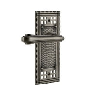 Nostalgic Warehouse Craflr_Prv_234_Nk Fleur Privacy Door Lever Set - Grey