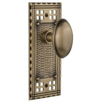 Nostalgic Warehouse Crahom_Dp_Nk Farmhouse Homestead Solid Brass Dummy Door Knob Set -