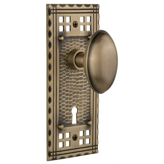 Nostalgic Warehouse Crahom_Prv_238_Kh Farmhouse Homestead Solid Brass Privacy Door Knob