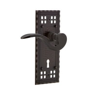 Nostalgic Warehouse Craman_Prv_234_Kh Manor Privacy Door Lever Set - Bronze