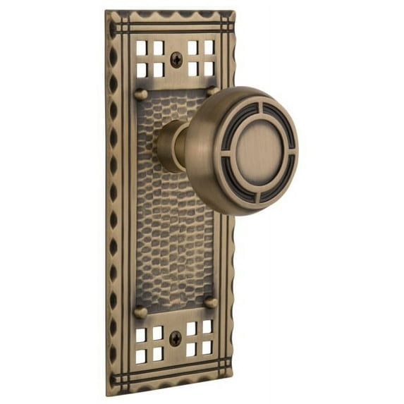Nostalgic Warehouse Cramis_Dp_Nk Mission Solid Brass Dummy Door Knob Set - Brass