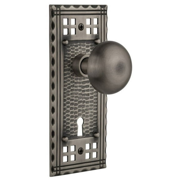Nostalgic Warehouse Craftsman Plate with Keyhole New York Knob, Mortise - 2.25",