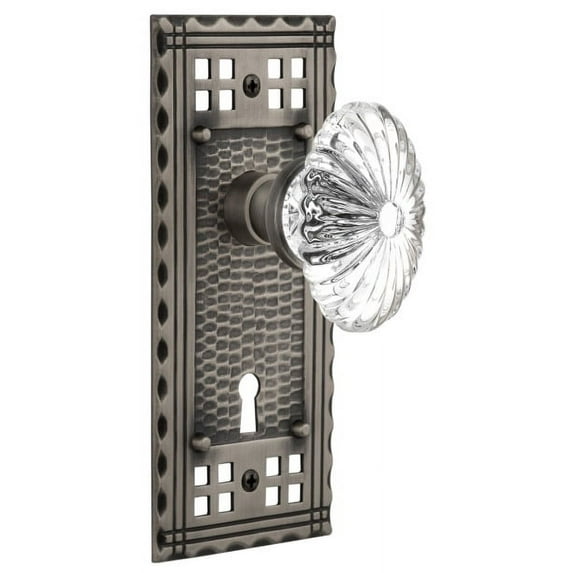 Nostalgic Warehouse Craofc_Dp_Kh Vintage Farmhouse Oval Egg Fluted Lead-Free Crystal