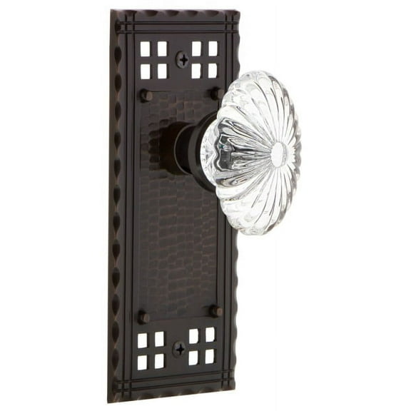 Nostalgic Warehouse Craofc_Prv_234_Nk Vintage Farmhouse Oval Egg Fluted Lead-Free Crystal