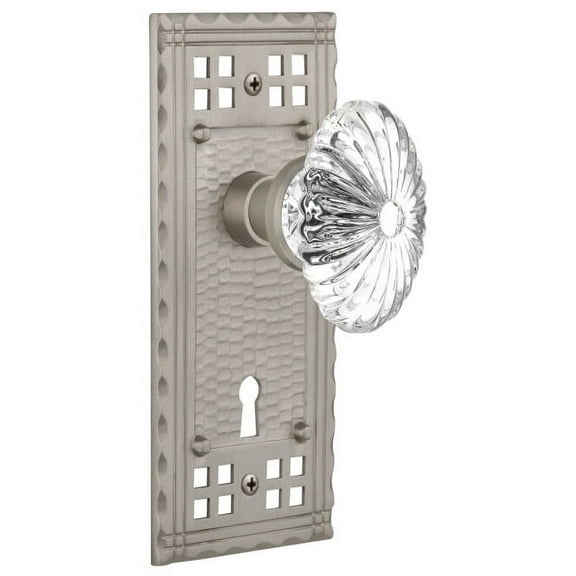 Nostalgic Warehouse Craofc_Psg_238_Kh Vintage Farmhouse Oval Egg Fluted Lead-Free Crystal