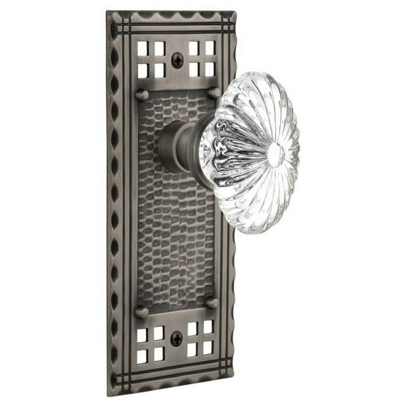 Nostalgic Warehouse Craofc_Psg_238_Nk Vintage Farmhouse Oval Egg Fluted Lead-Free Crystal