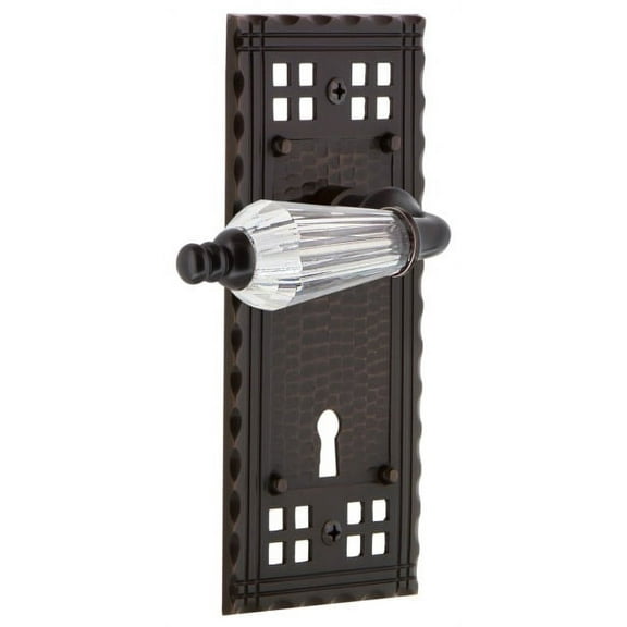 Nostalgic Warehouse Craprl_Sd_Kh Vintage Restoration Parlor Crystal Handle Single Dummy