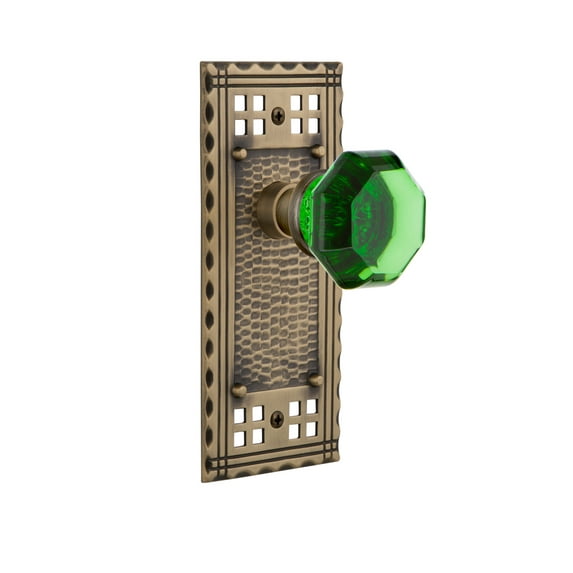 Nostalgic Warehouse Crawae_Sd_Nk Craftsman Solid Brass Rose Single Dummy Door Knob - Brass