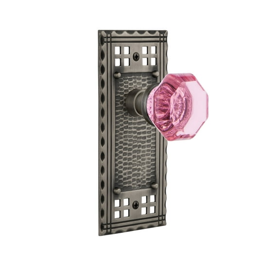 Nostalgic Warehouse Crawap_Sd_Nk Craftsman Solid Brass Rose Single Dummy Door Knob - Grey