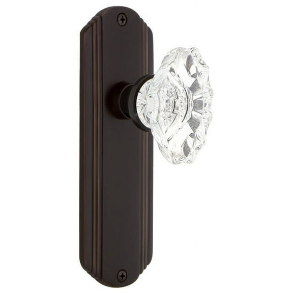 Nostalgic Warehouse Deccha_Prv_238_Nk Vintage Chateau Fluted Crystal Privacy Door Knob Set