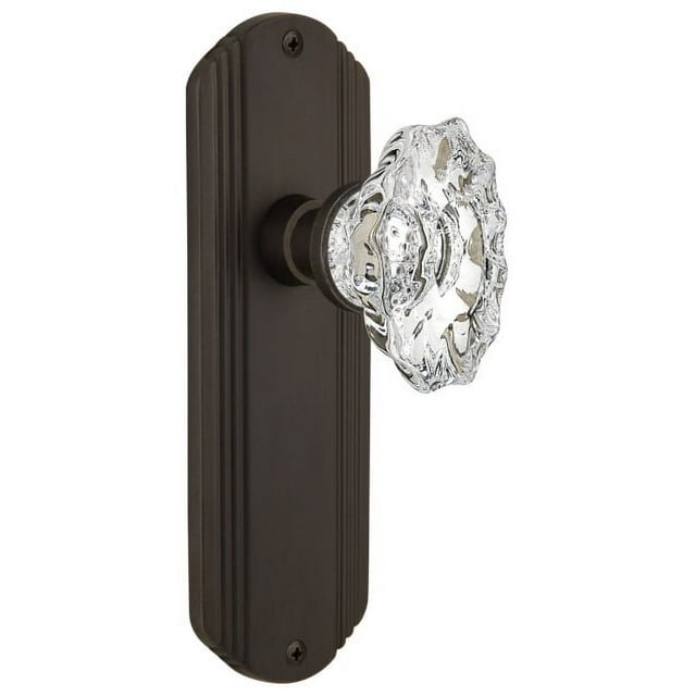 Nostalgic Warehouse Deccha_Sd_Nk Vintage Chateau Fluted Crystal Single Dummy Door Knob -