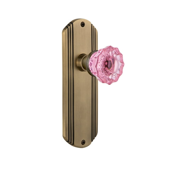 Nostalgic Warehouse Deccrp_Dd_Nk Deco Solid Brass Rose Dummy Door Knob Set - Brass