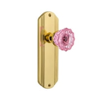 Nostalgic Warehouse Deccrp_Sd_Nk Deco Solid Brass Rose Single Dummy Door Knob - Brass