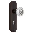 thumbnail image 1 of Nostalgic Warehouse Deccry_Prv_238_Kh Vintage Fluted Crystal Privacy Door Knob Set -, 1 of 1