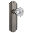 thumbnail image 1 of Nostalgic Warehouse Deccry_Prv_238_Nk Vintage Fluted Crystal Privacy Door Knob Set - Grey, 1 of 4