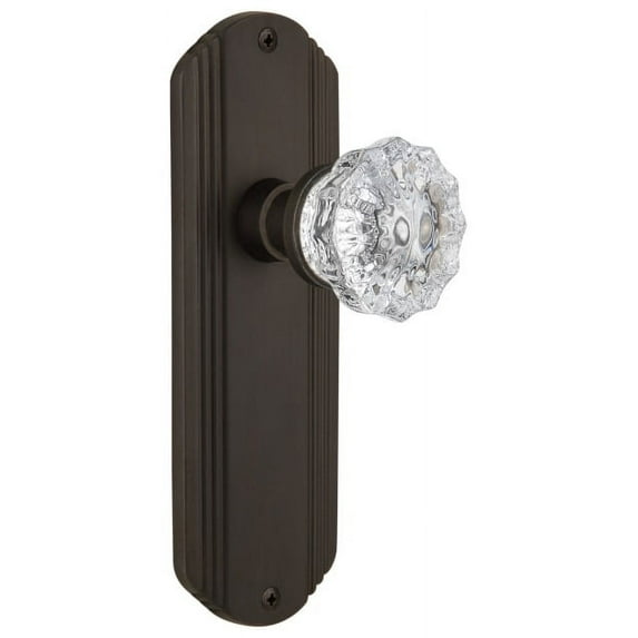 Nostalgic Warehouse Crystal Door Knob with Deco Plate
