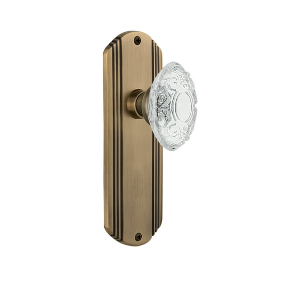 Nostalgic Warehouse Deccvi_Prv_238_Nk Vintage Crystal Victorian Privacy Door Knob Set -