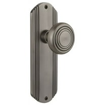 Nostalgic Warehouse Decdec_Prv_238_Nk Vintage Art Deco Solid Brass Privacy Door Knob Set -