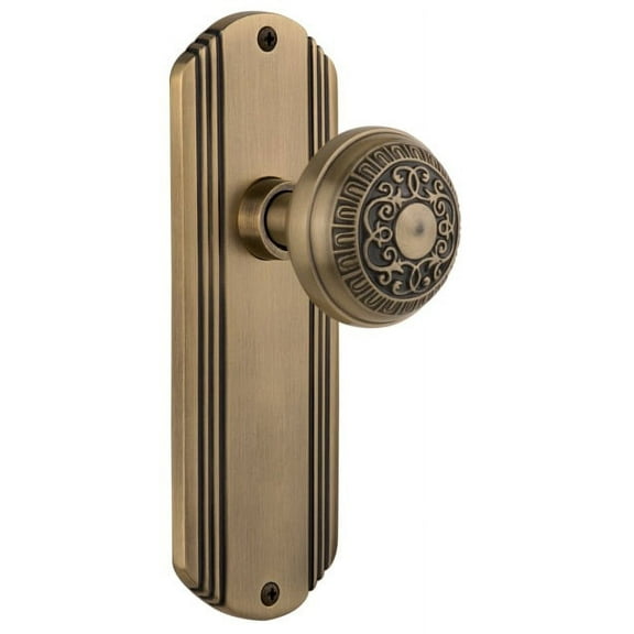 Nostalgic Warehouse Decead_Sd_Nk Classic Egg And Dart Solid Brass Single Dummy Door Knob -
