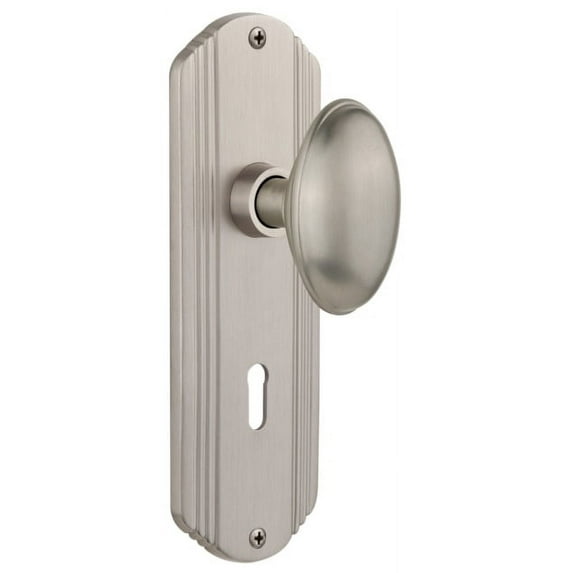 Nostalgic Warehouse Dechom_Prv_234_Kh Vintage Homestead Solid Brass Oval Privacy Door Knob