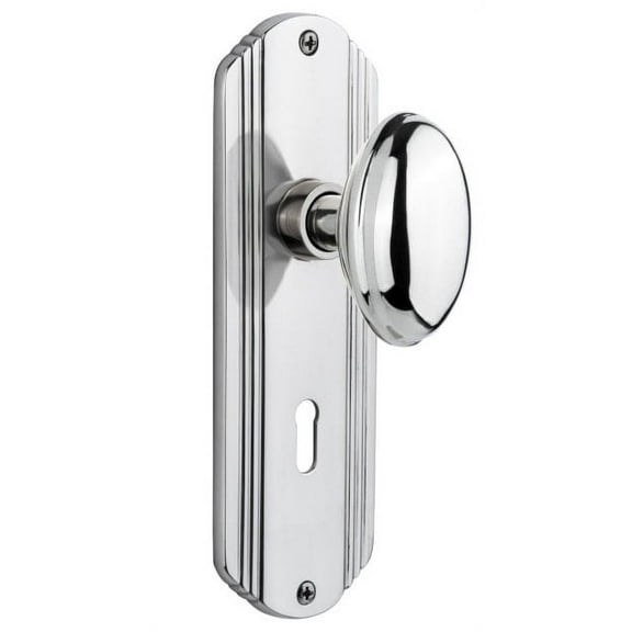 Nostalgic Warehouse Dechom_Psg_234_Kh Vintage Homestead Solid Brass Oval Passage Door Knob