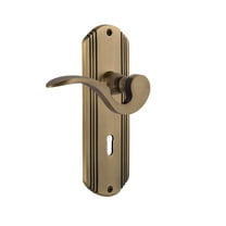 Nostalgic Warehouse Decman_Psg_234_Kh Manor Passage Door Lever Set - Brass