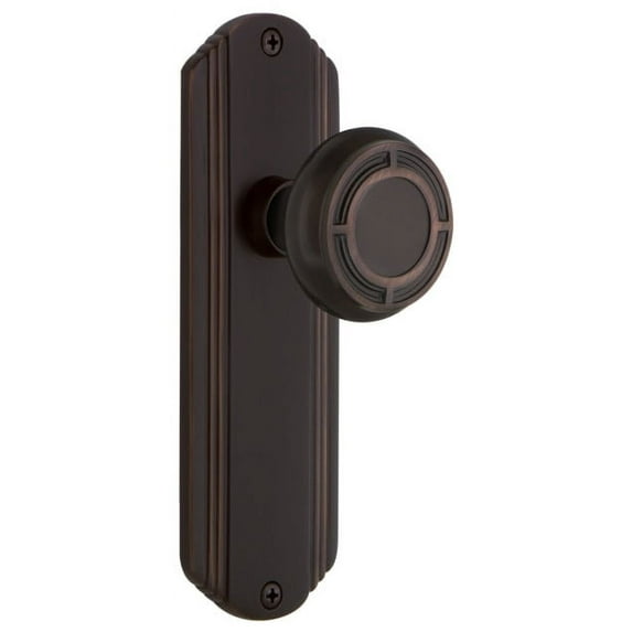 Nostalgic Warehouse Decmis_Prv_234_Nk Vintage Mission Solid Brass Privacy Door Knob Set -