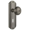 thumbnail image 1 of Nostalgic Warehouse Decnyk_Prv_238_Kh New York Solid Brass Privacy Door Knob Set - Grey, 1 of 1