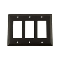 Nostalgic Warehouse Dec_Swplt_R3 Deco Antique Vintage 3 Gang Triple Rocker Light Switch