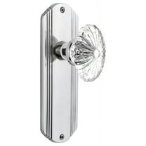 Nostalgic Warehouse Decofc_Prv_238_Nk Vintage Farmhouse Oval Fluted Crystal Flower Privacy