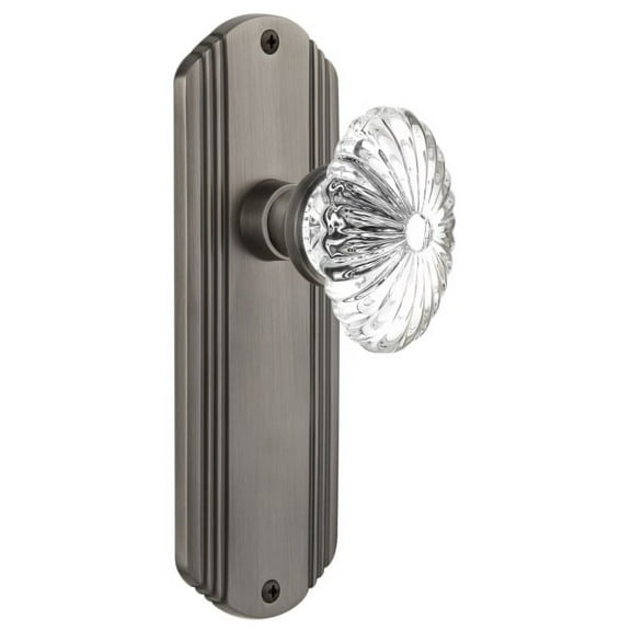 Nostalgic Warehouse Decofc_Sd_Nk Vintage Farmhouse Oval Fluted Crystal Flower Single Dummy