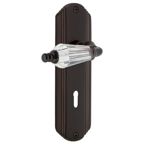 Nostalgic Warehouse Decprl_Dp_Kh Vintage Restoration Parlor Crystal Handle Dummy Lever Set