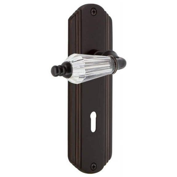 Nostalgic Warehouse Decprl_Dp_Kh Vintage Restoration Parlor Crystal Handle Dummy Lever Set