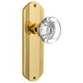 thumbnail image 1 of Nostalgic Warehouse Decrcc_Prv_234_Nk Round Clear Crystal Privacy Door Knob Set - Brass, 1 of 6
