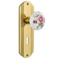 thumbnail image 1 of Nostalgic Warehouse Decros_Psg_238_Kh Vintage Porcelain Painted Rose Passage Door Knob Set, 1 of 1