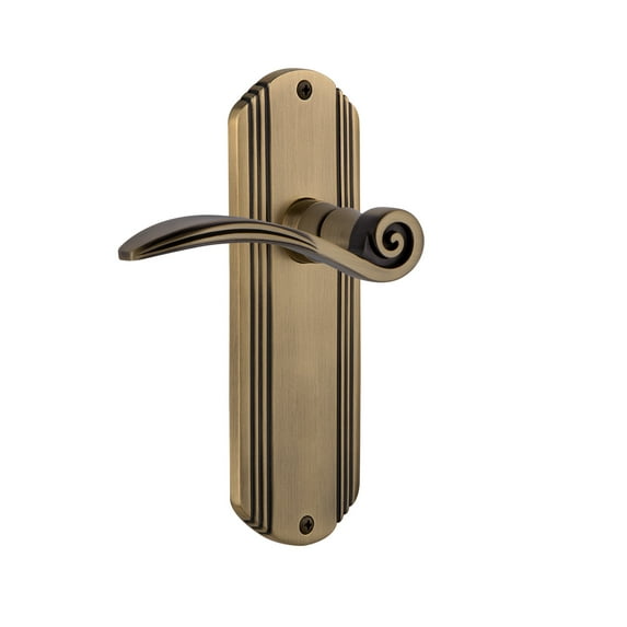 Nostalgic Warehouse Decswn_Psg_234_Nk Swan Passage Door Lever Set - Brass