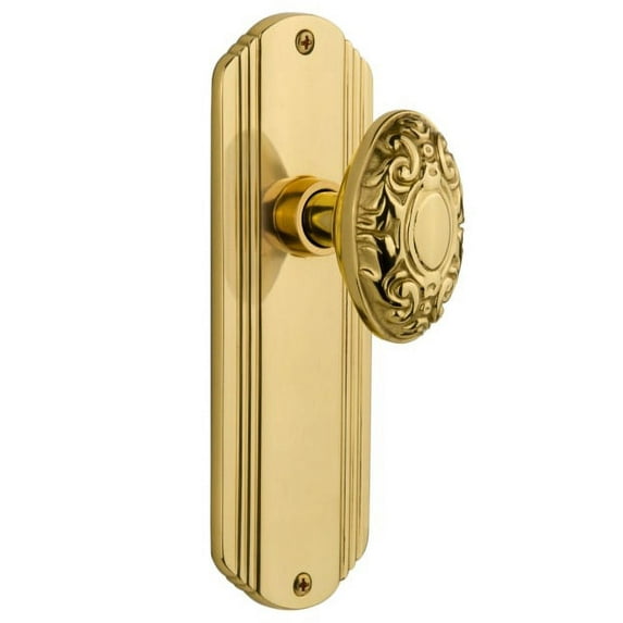 Nostalgic Warehouse Decvic_Psg_238_Nk Vintage Victorian Solid Brass Passage Door Knob Set