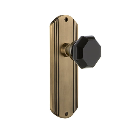 Nostalgic Warehouse Decwab_Prv_234_Nk Deco Solid Brass Rose Privacy Door Knob Set - Brass