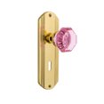 thumbnail image 1 of Nostalgic Warehouse Decwap_Dd_Kh Deco Solid Brass Rose Dummy Door Knob Set - Brass, 1 of 7