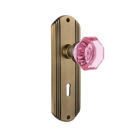 Nostalgic Warehouse Decwap_Psg_238_Kh Deco Solid Brass Rose Passage Door Knob Set - Brass